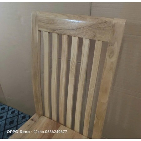Ghế 6 Nan : 100% Gỗ Sồi + Mặt Ghế Gỗ 